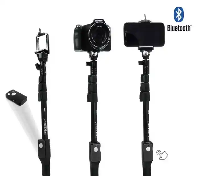 YUNTENG YT-1288 Extendable Wired Cable Monopod With Bluetooth Remote Control Selfie Stick